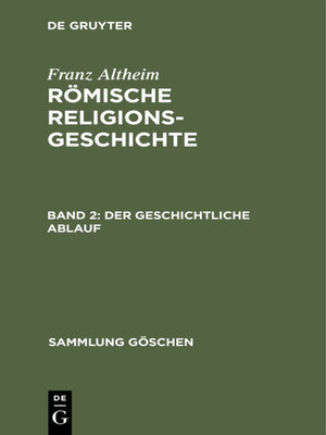 cover image of Der geschichtliche Ablauf